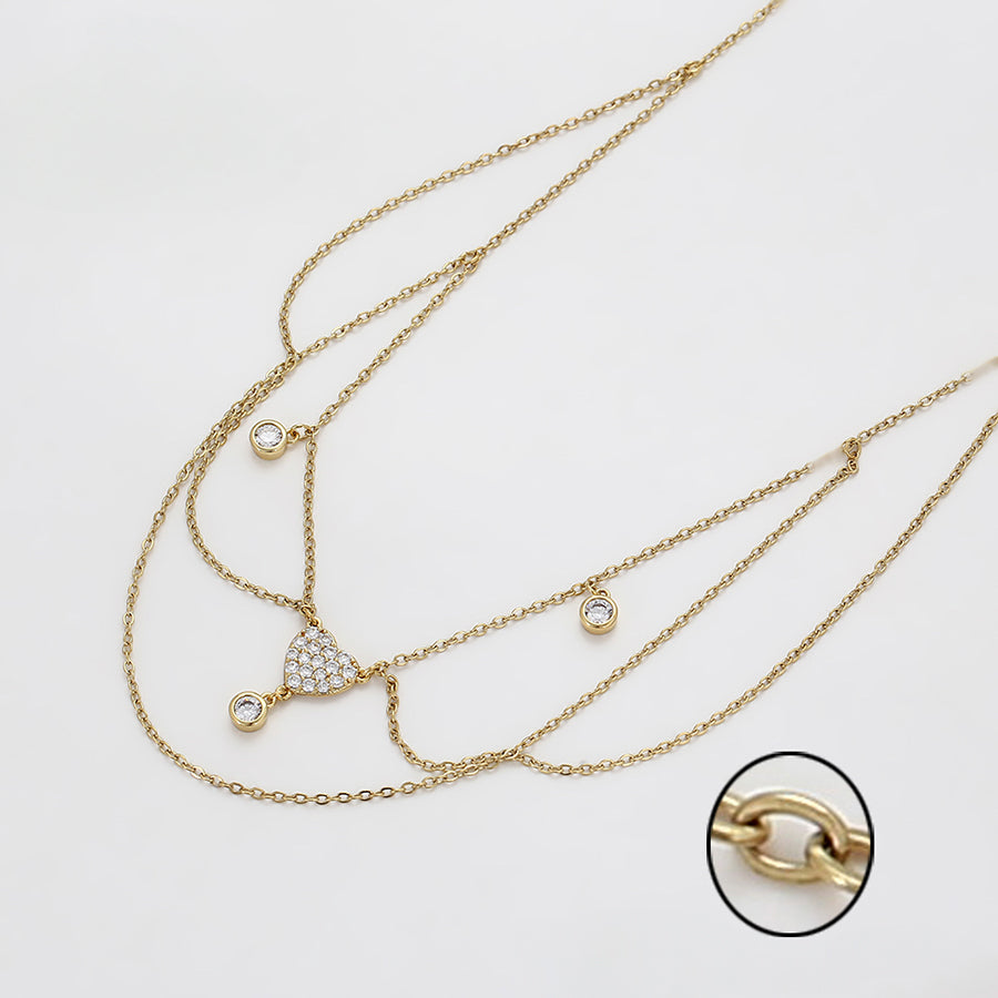 MG000950290 - 14K Gold-Plated Layered Necklace image 1