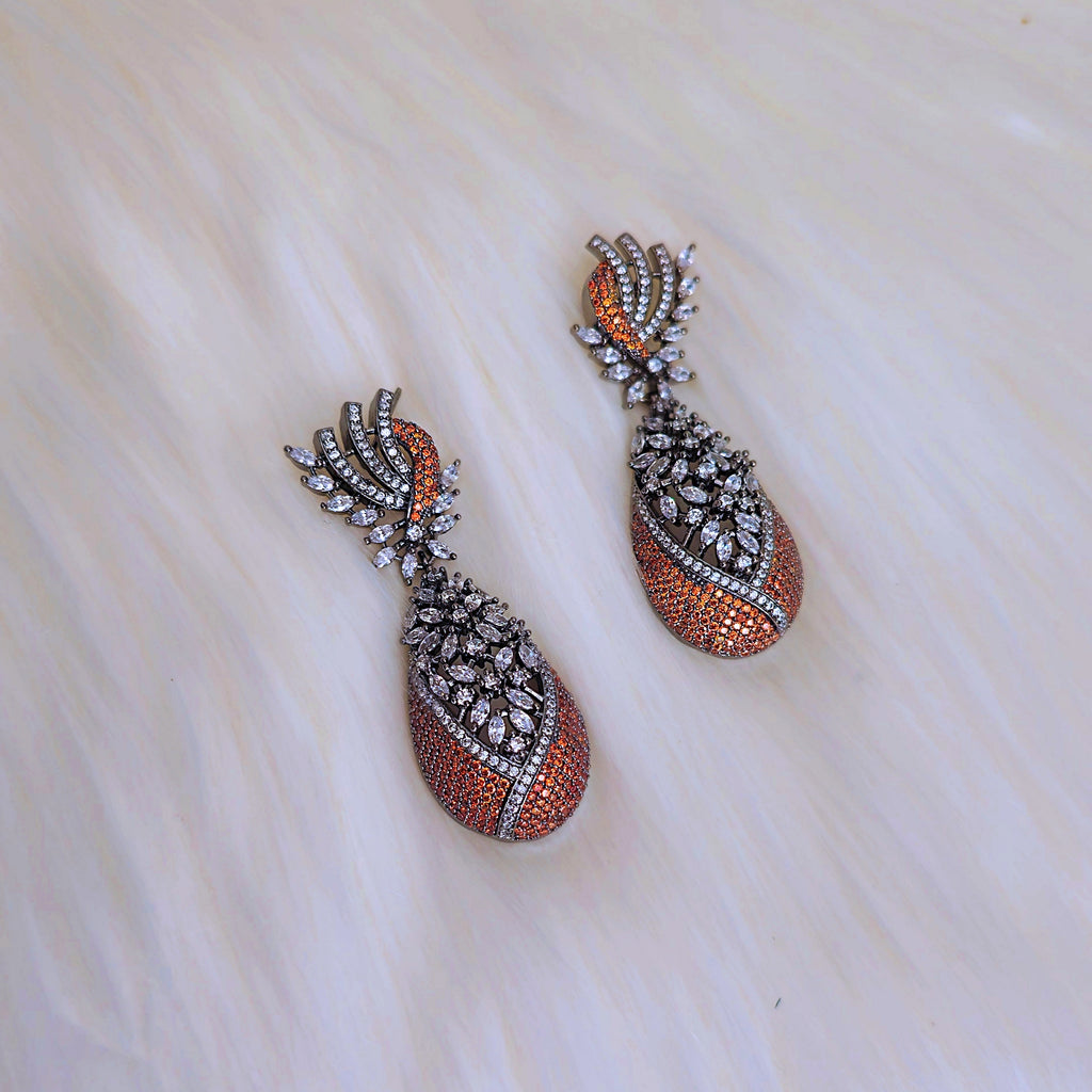 CUEAMG30184 - Victorian Polish Cubic Zirconia Earrings