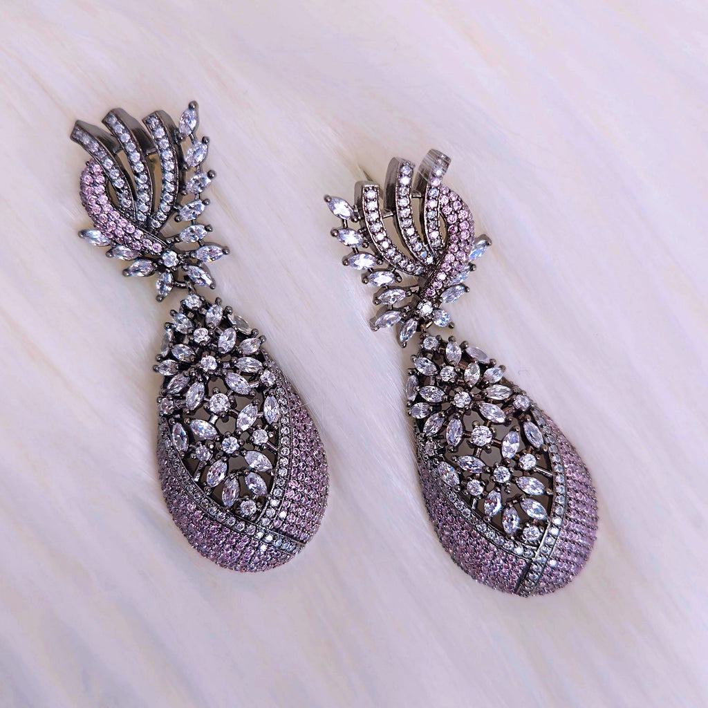 CUEAMG30184 - Victorian Polish Cubic Zirconia Earrings