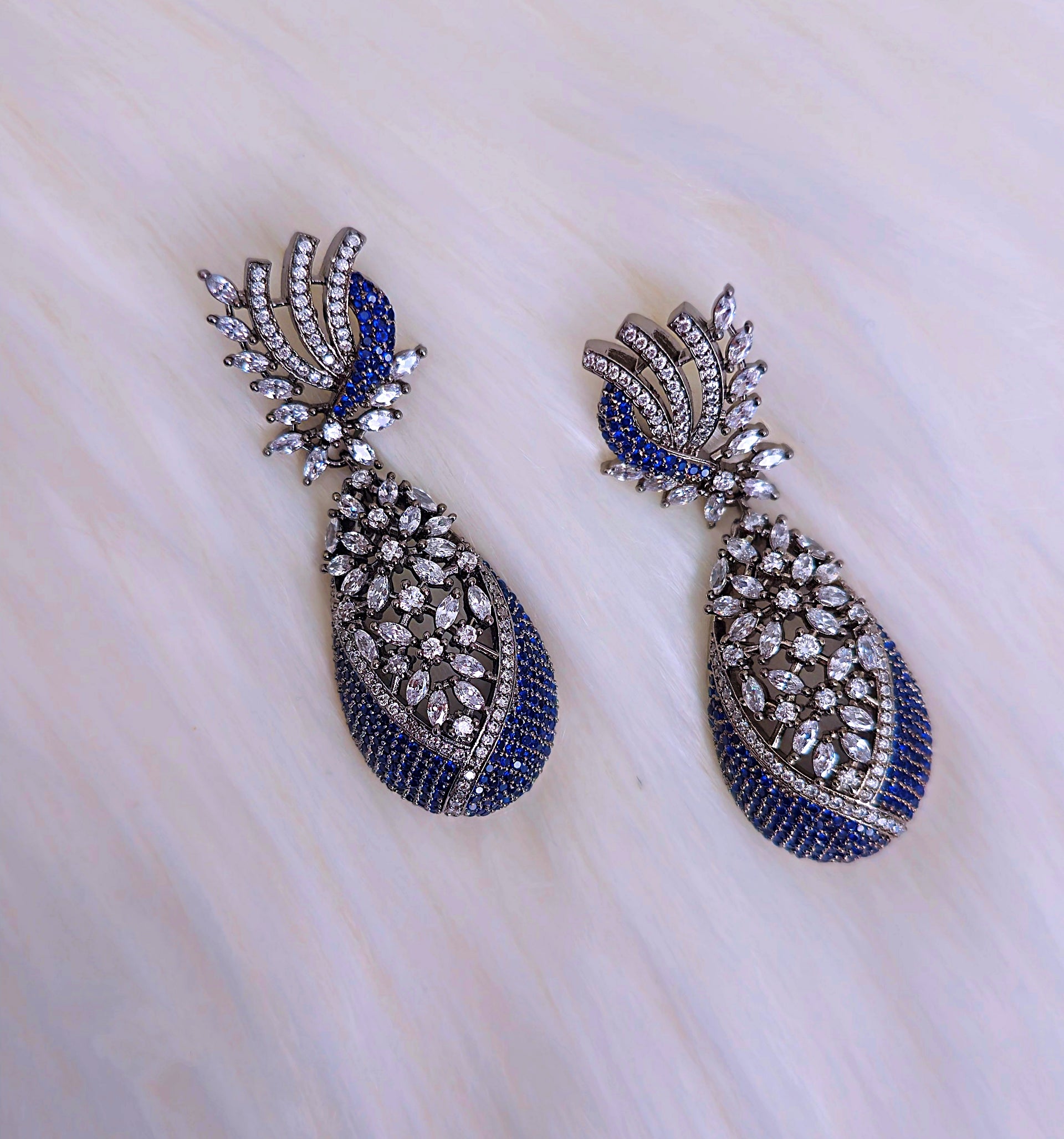 CUEAMG30184 - Victorian Polish Cubic Zirconia Earrings