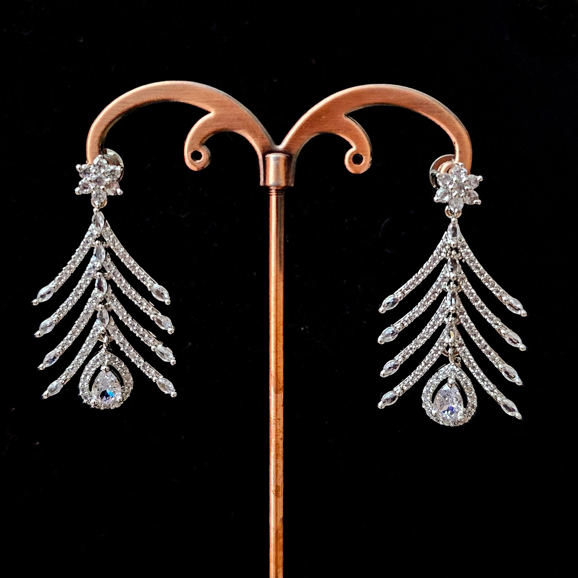ADNECL0004 - Silver Plated Faux American Diamond Set