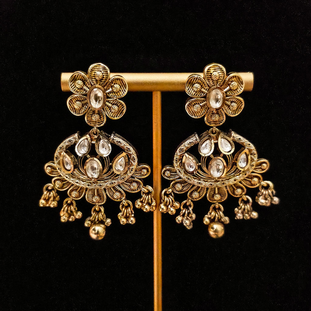 GGNEGO0087 - Gold Plated Kundan Necklace Set
