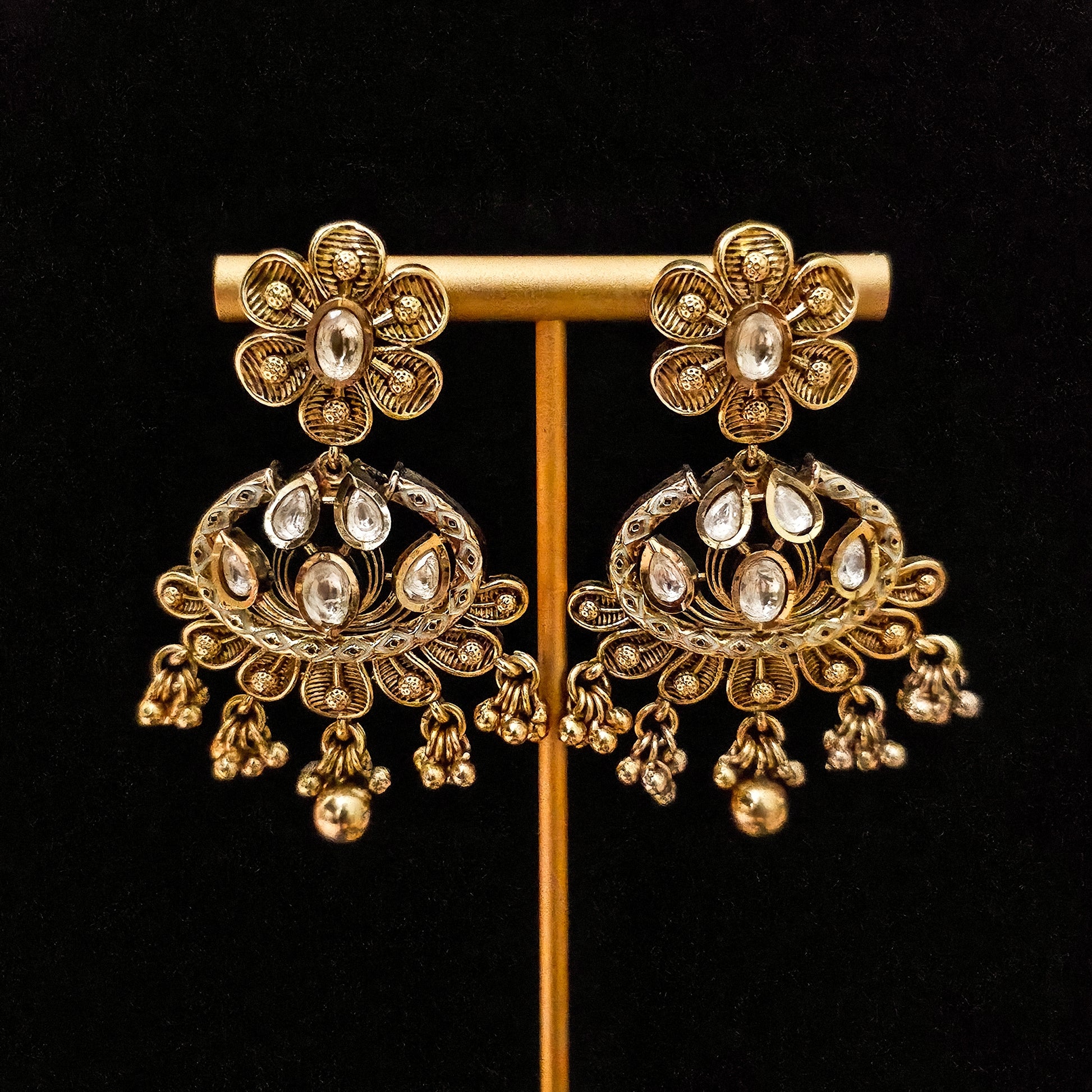 GGNEGO0087 - Gold Plated Kundan Necklace Set
