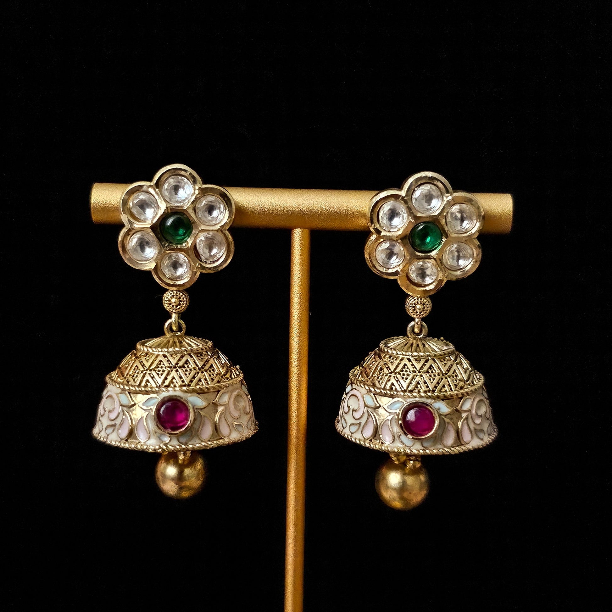 GGNEGO0084 - Gold Plated Kundan Necklace Set