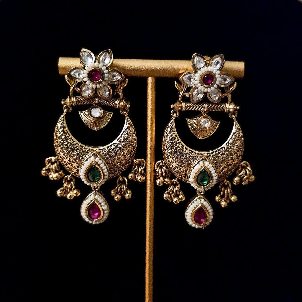 GGNEGO0090 - Gold Plated Kundan Necklace Set