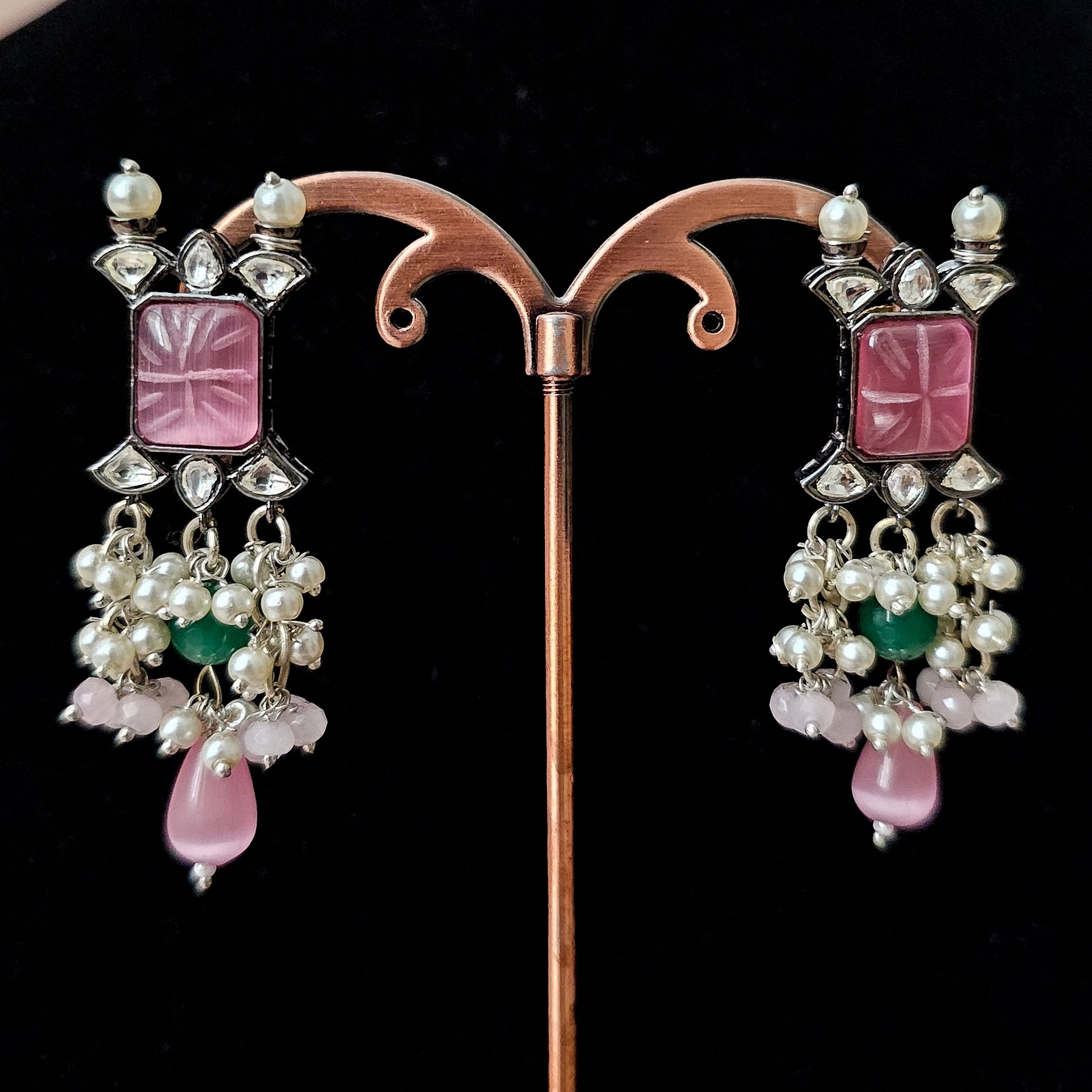 MOCHBP0170 - Victorian Polish Choker Set with Monalisa Stones