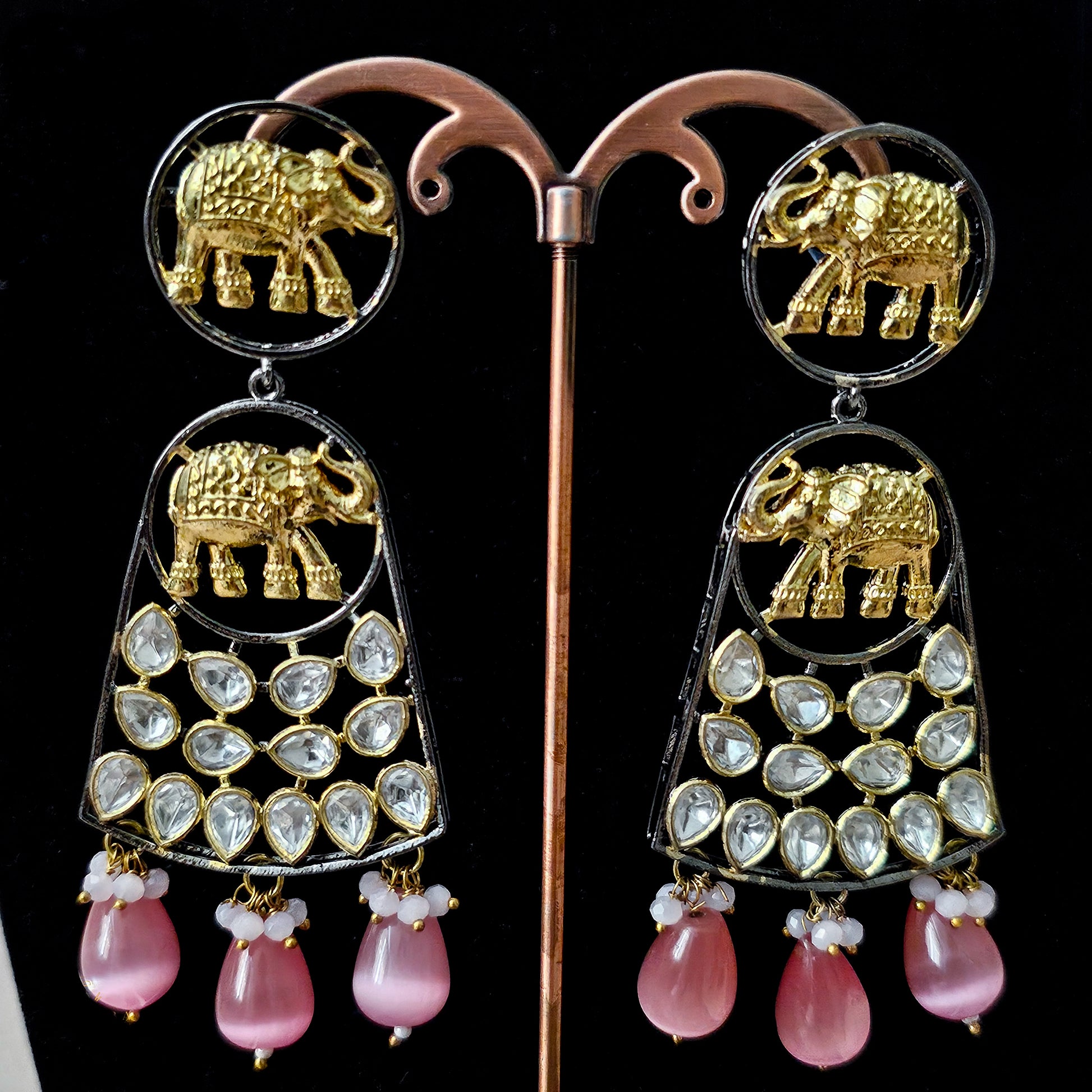 KUNEBP0168 - Victorian Polish Kundan Necklace Set
