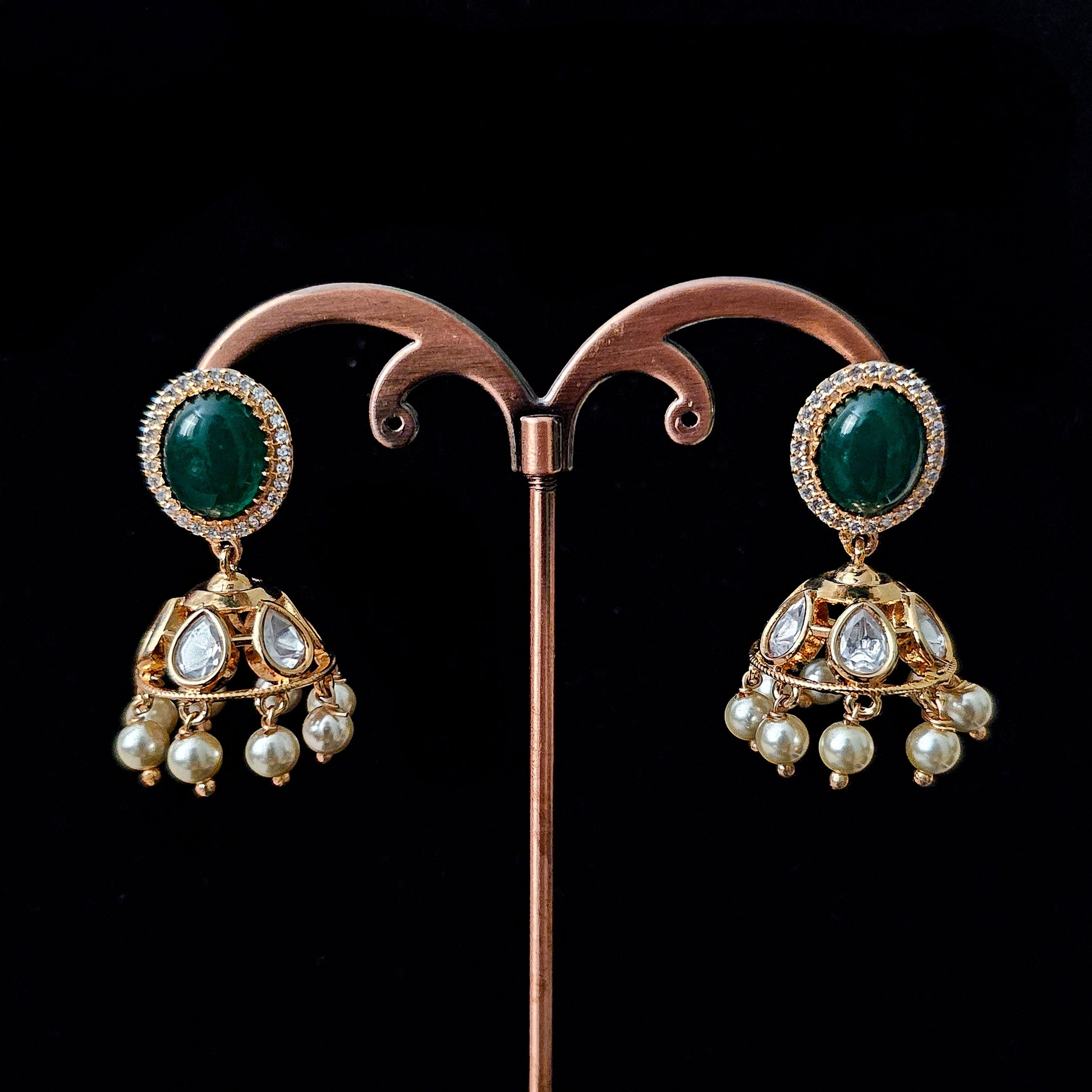 KUCHGR0093 - Gold-Plated Tyaani Kundan Choker Set