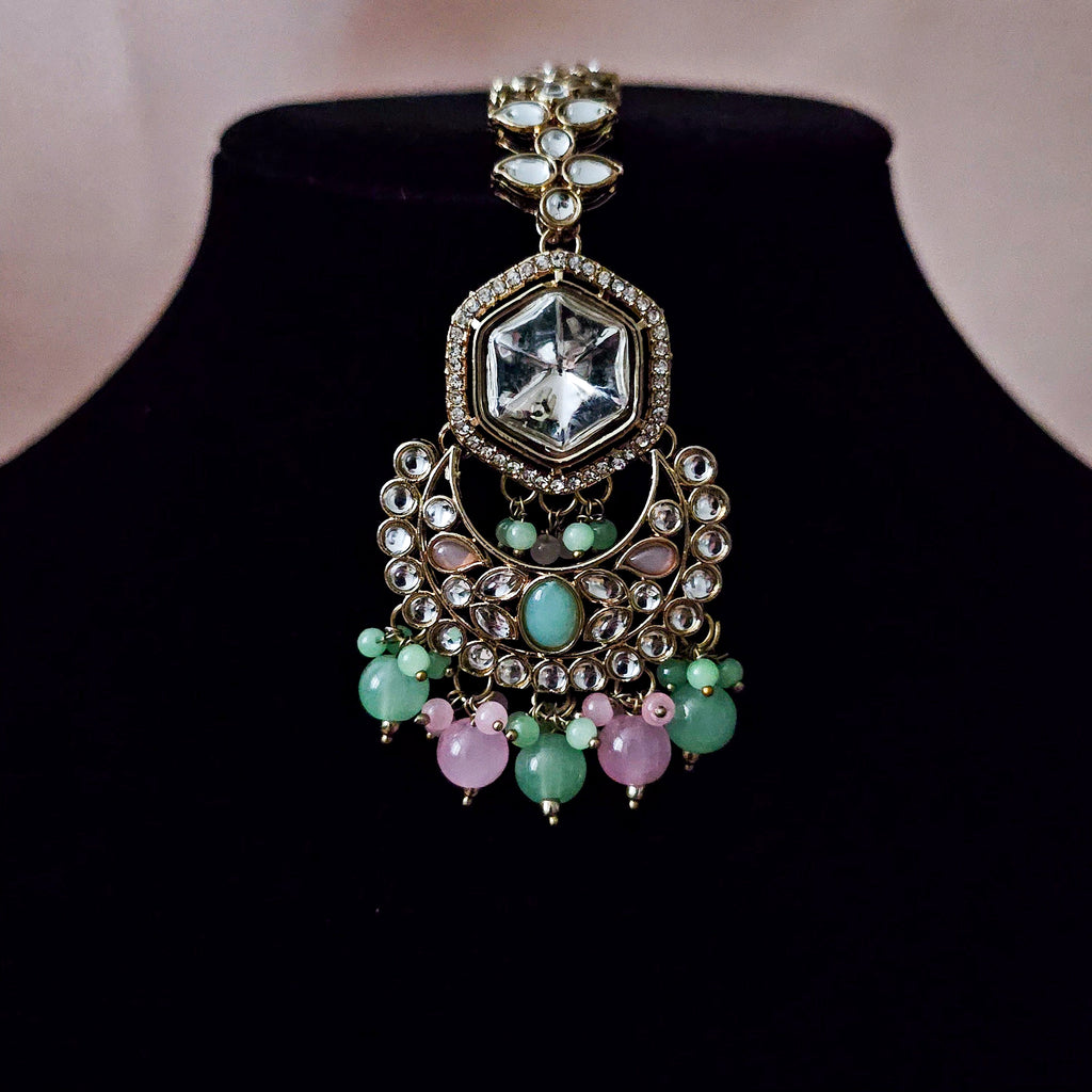 KUCHMP0154 - Gold Plated Kundan Choker Set