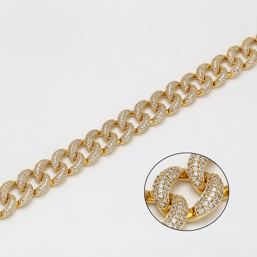 MG000465970 - 14K Gold-Plated Cuban Link Bracelet image 1