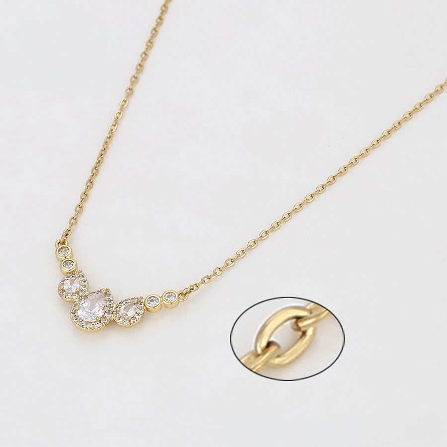 MG001031334 - 14K Gold-Plated Cubic Zirconia Necklace image 4