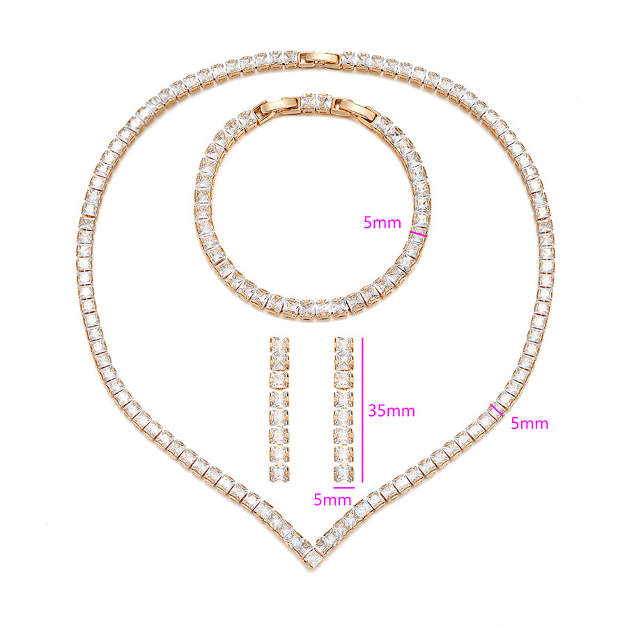 MG000866276 - Cubic Zirconia Necklace Set with Bracelet image 5