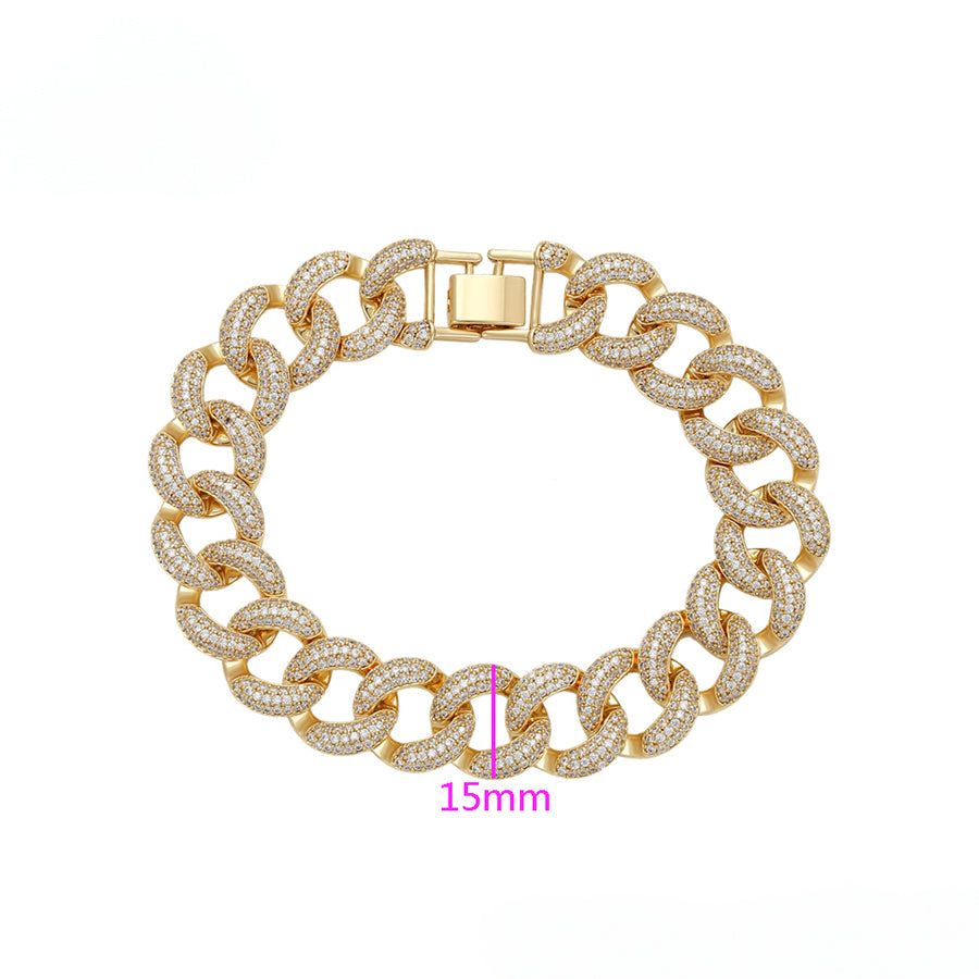 MG000465970 - 14K Gold-Plated Cuban Link Bracelet image 4