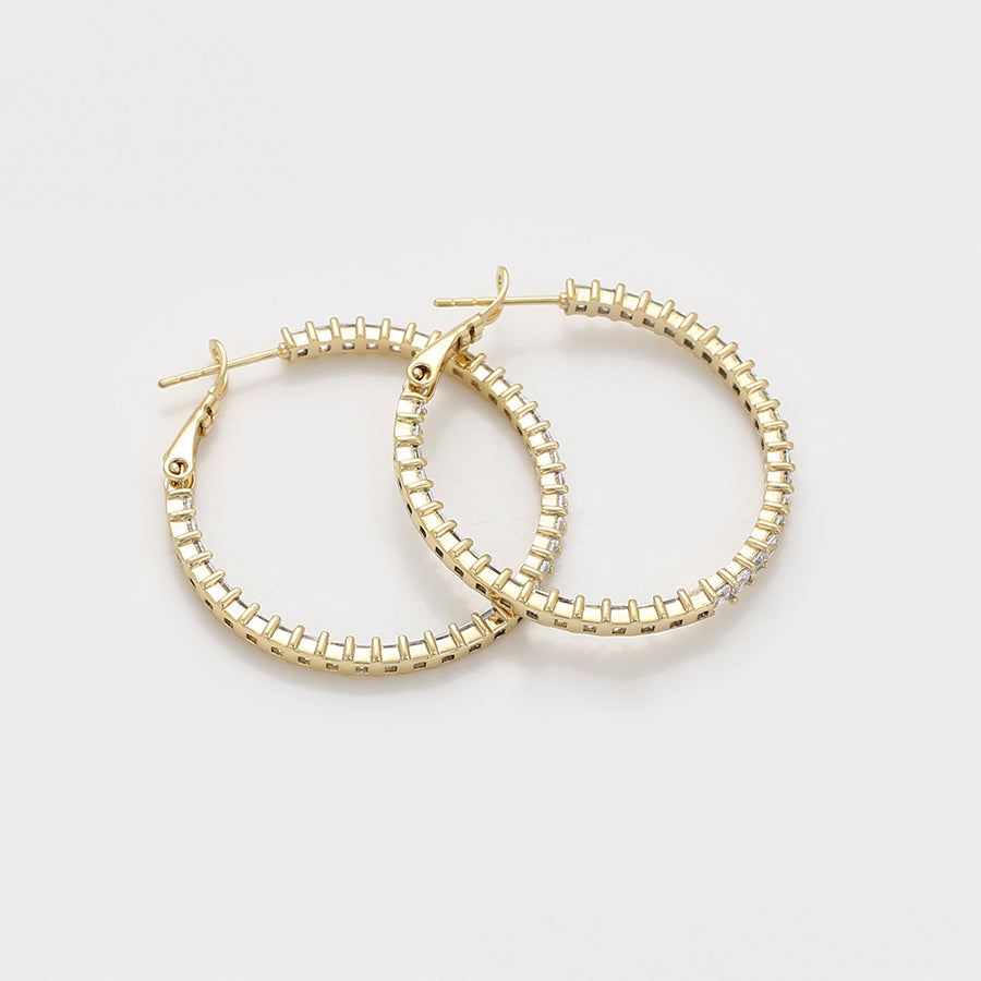 MG000881926 - 14K Gold-Plated Cubic Zirconia Hoops image 1