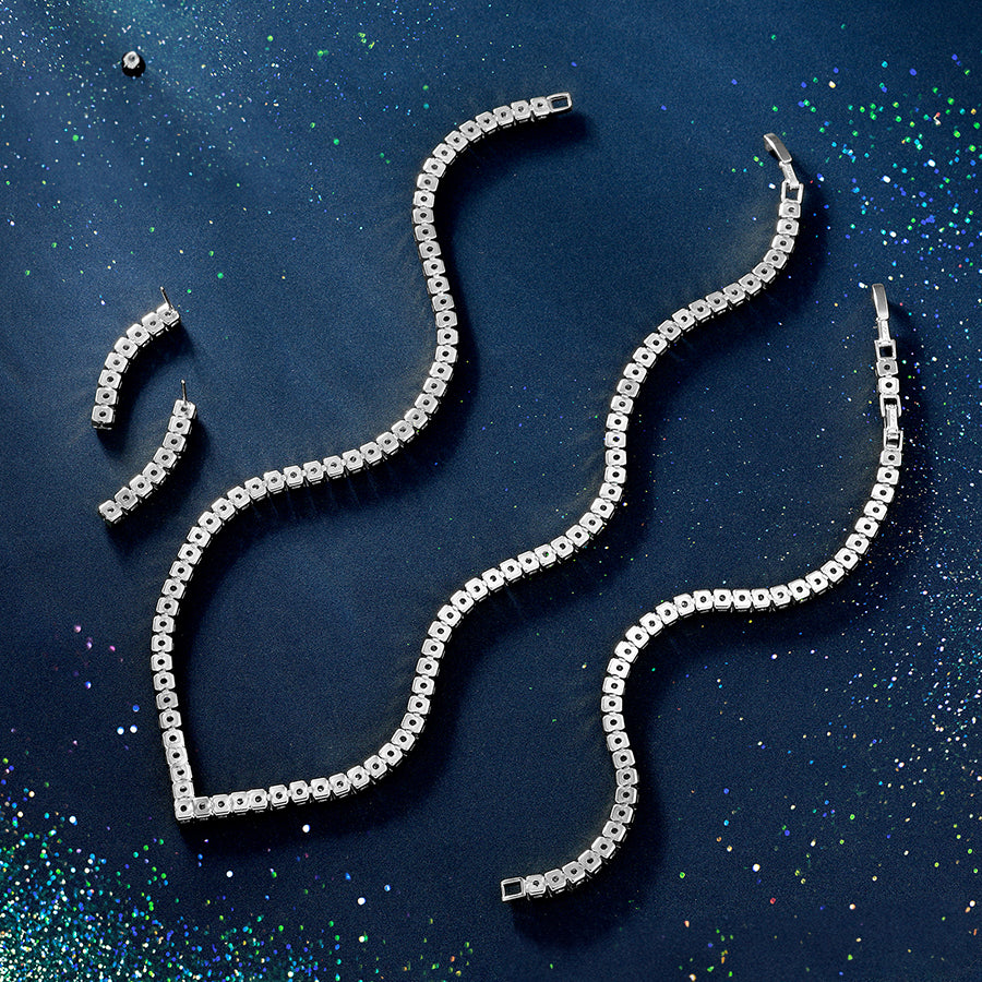 MG000866276 - Cubic Zirconia Necklace Set with Bracelet image 2