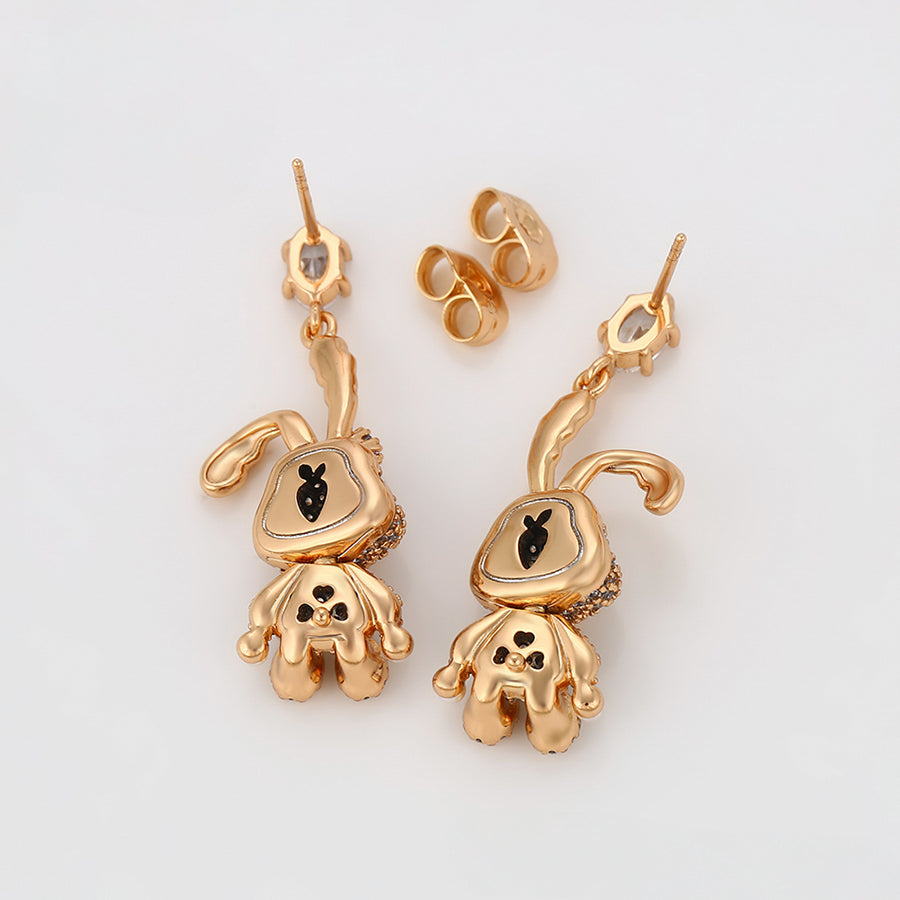 MG000768153 - 18K Rose-Gold Plated Rabbit Earrings image 1