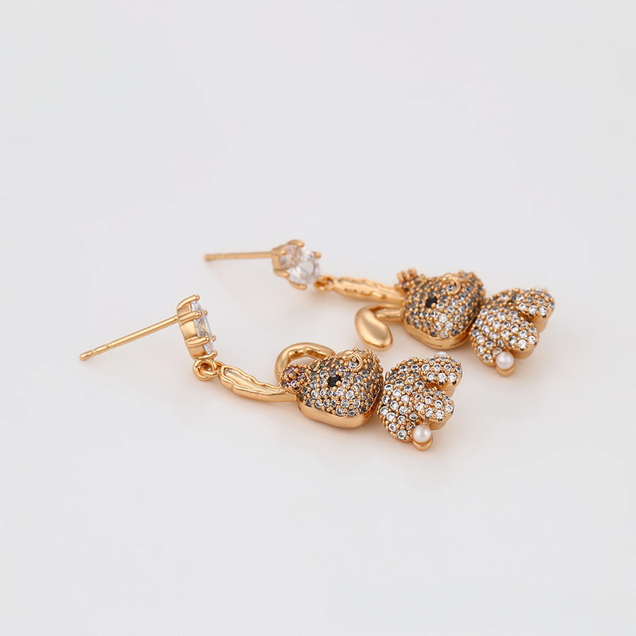 MG000768153 - 18K Rose-Gold Plated Rabbit Earrings image 2