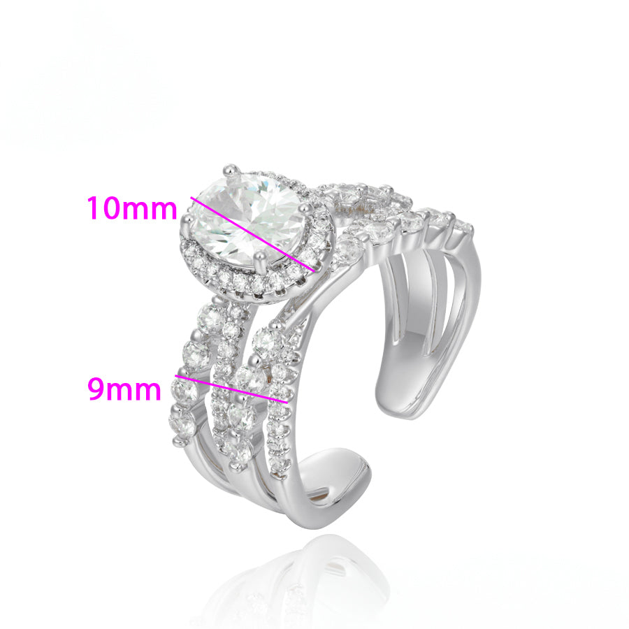 MGYMR565 - Platinum Plated Cubic Zirconia Ring image 2