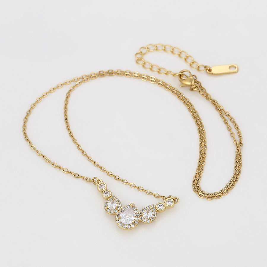 MG001031334 - 14K Gold-Plated Cubic Zirconia Necklace image 1