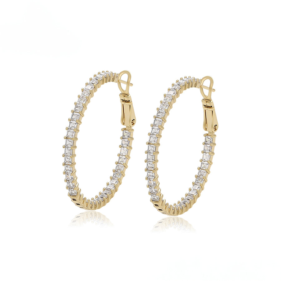 MG000881926 - 14K Gold-Plated Cubic Zirconia Hoops image 0