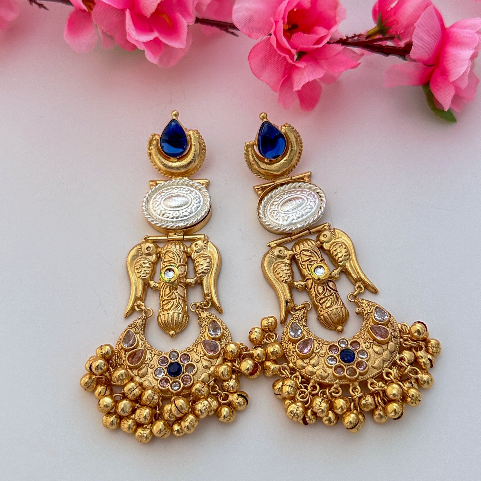 GEEAPI0194 - Dual-Tone Silver Replica Earrings