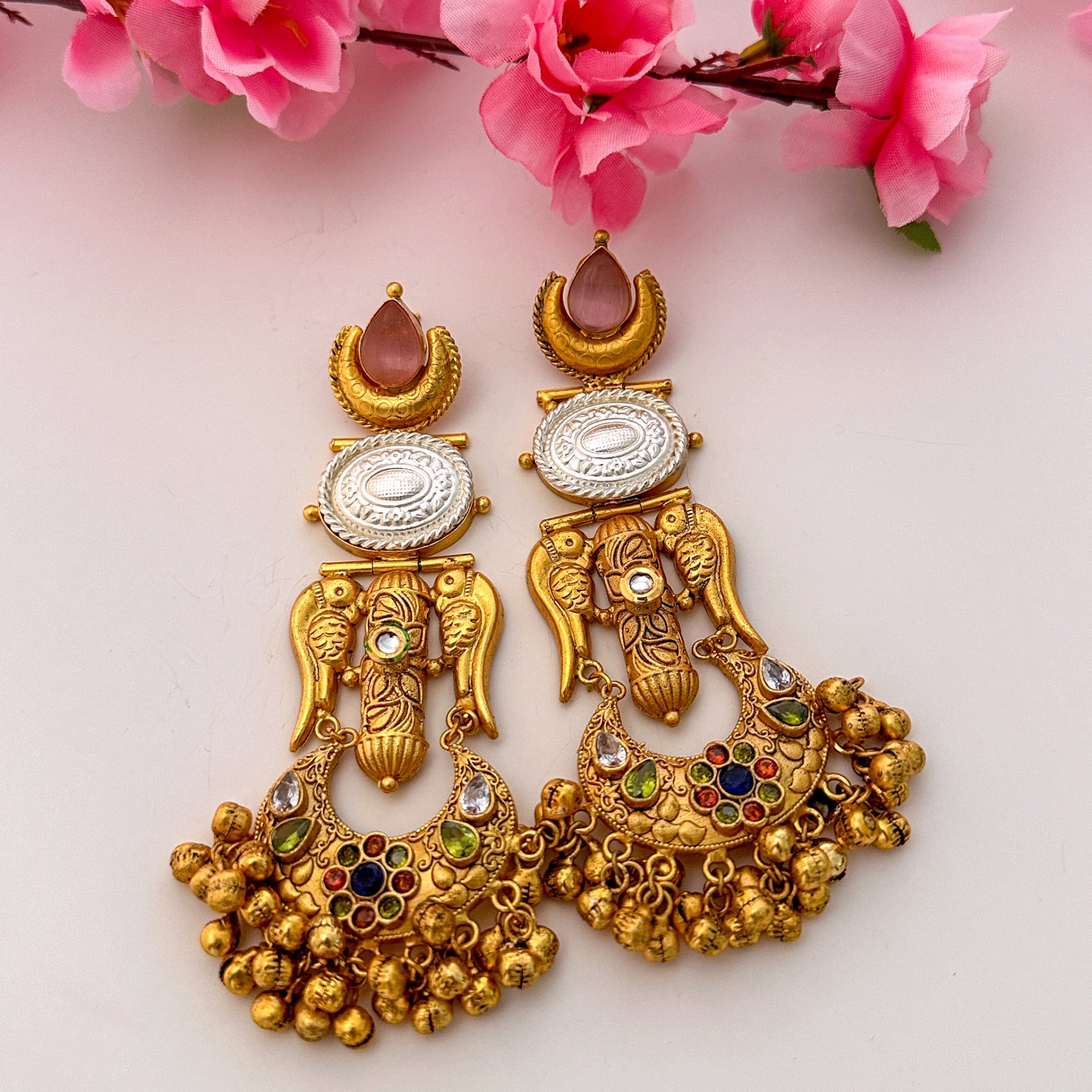GEEAPI0194 - Dual-Tone Silver Replica Earrings