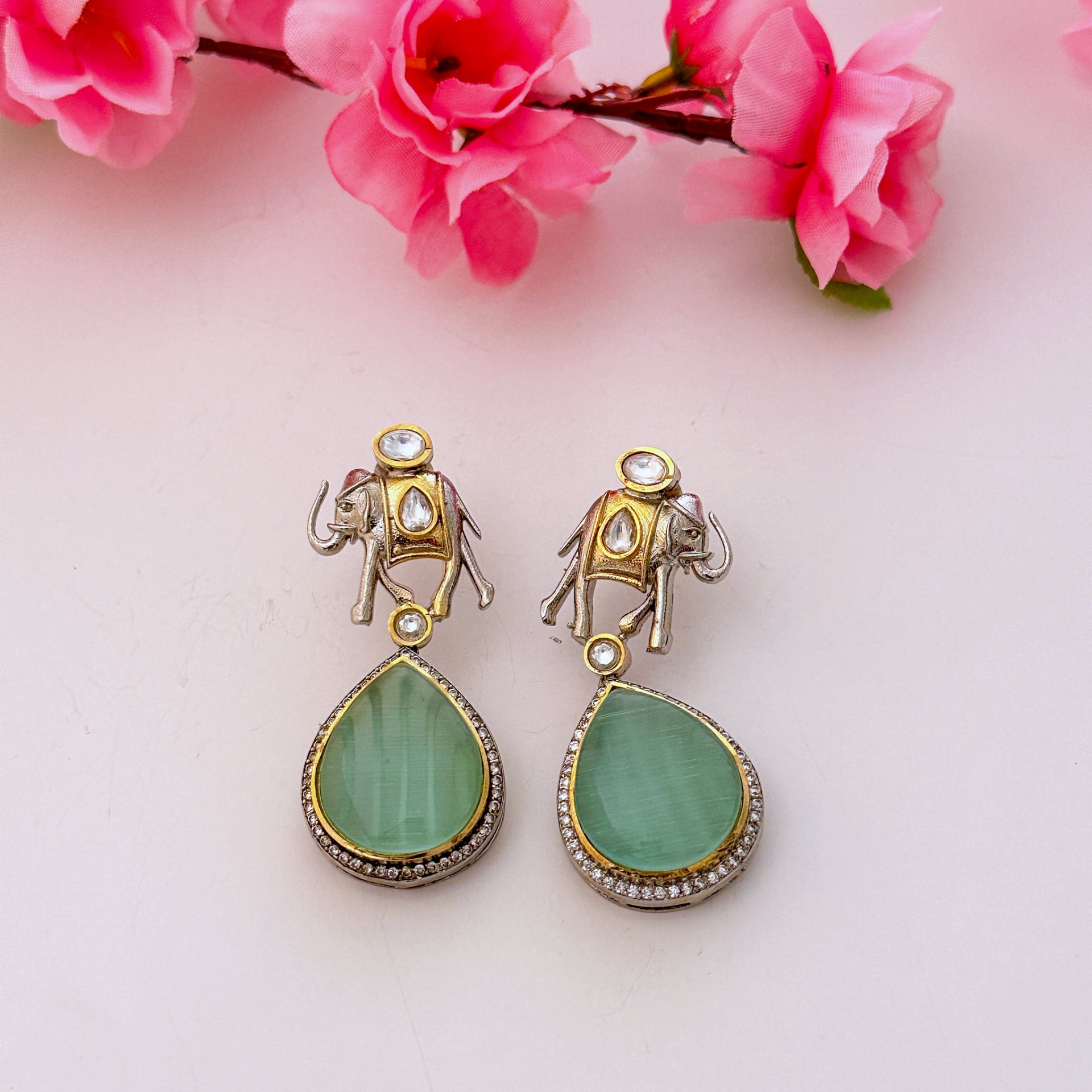 MNEAMI0200 - Silver-Plated Moissanite Earrings