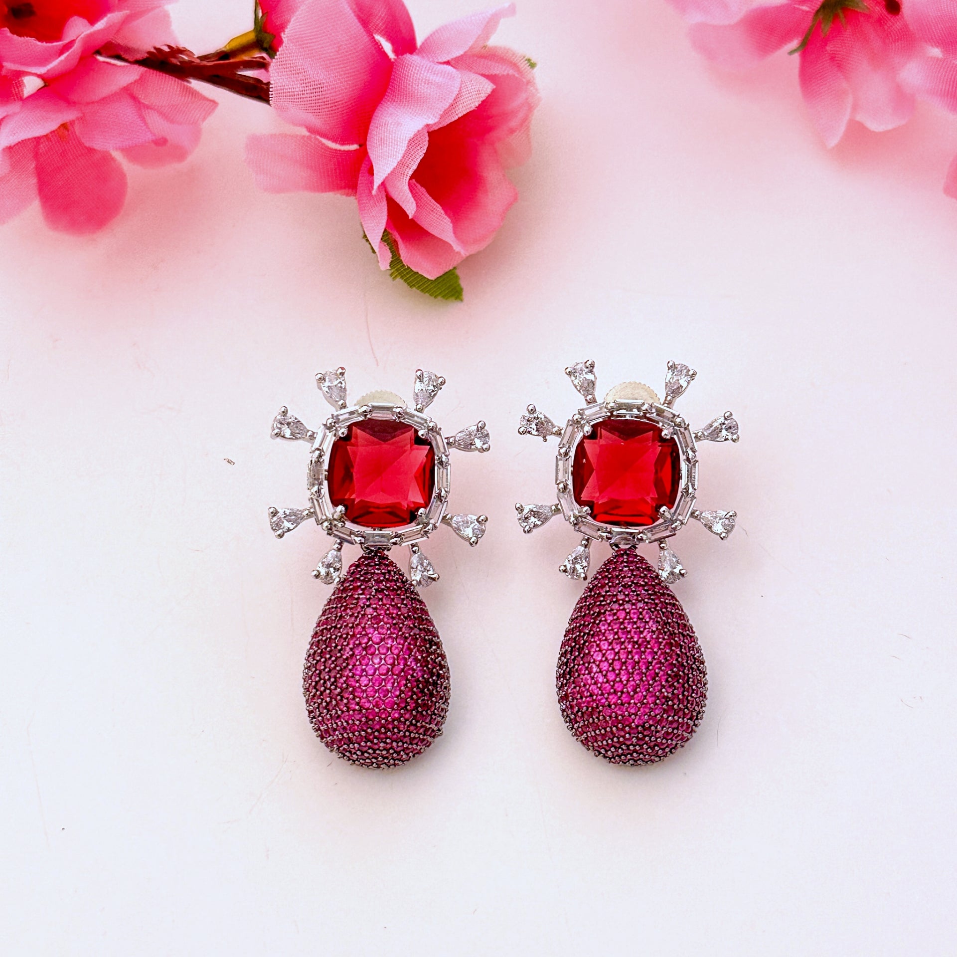 CUEABL0179 - Victorian Polish Cubic Zirconia Earrings