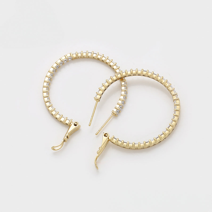 MG000881926 - 14K Gold-Plated Cubic Zirconia Hoops image 2