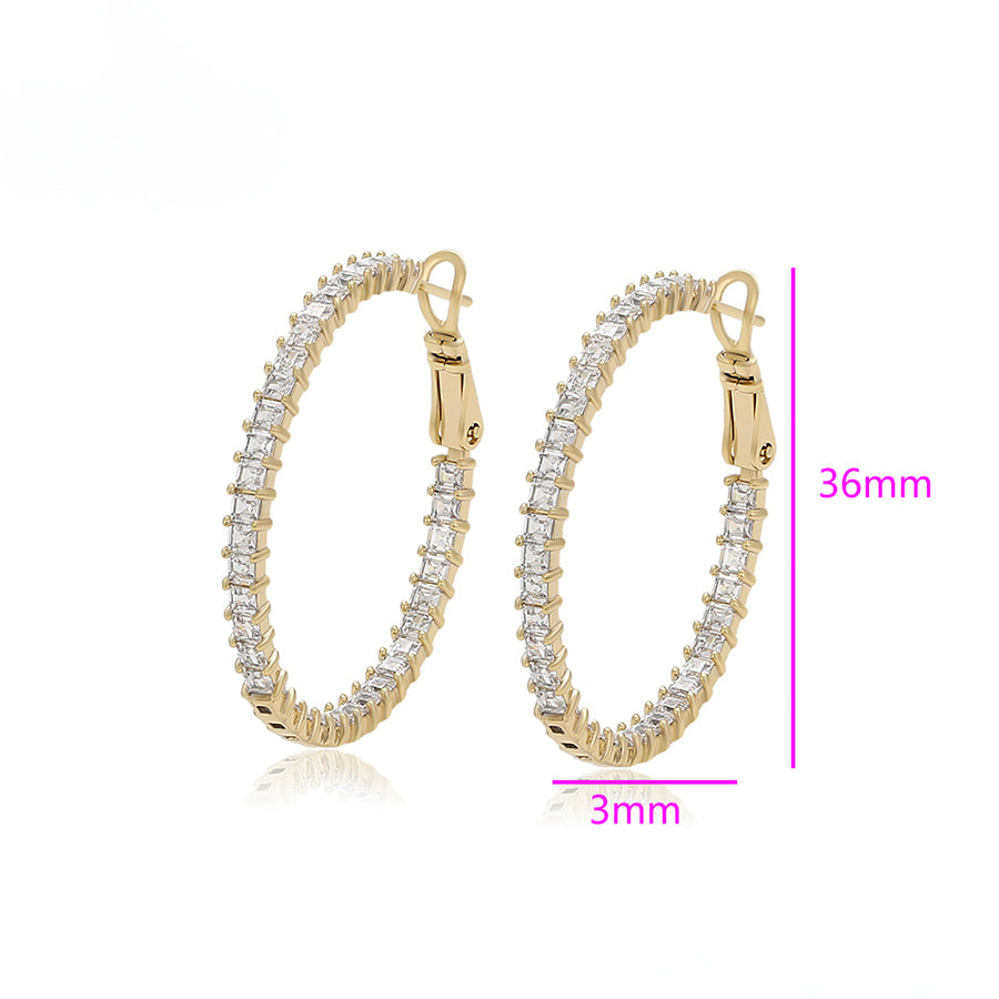 MG000881926 - 14K Gold-Plated Cubic Zirconia Hoops image 3