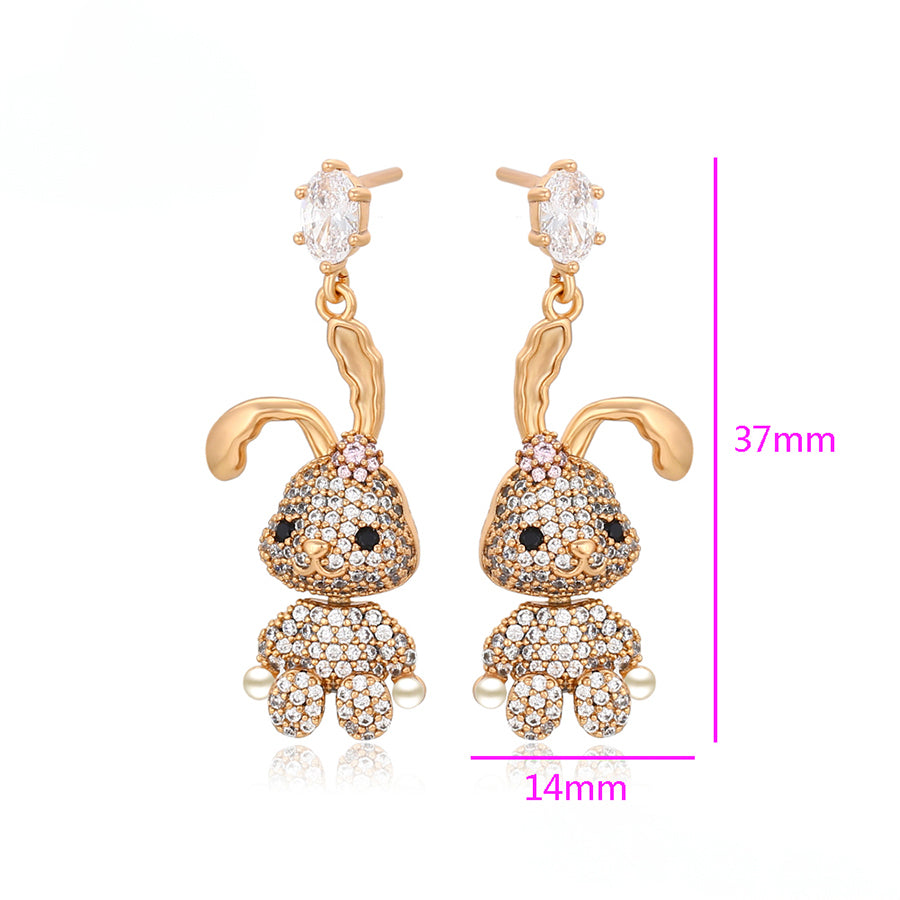 MG000768153 - 18K Rose-Gold Plated Rabbit Earrings image 3