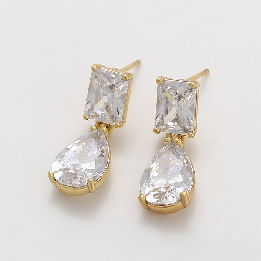 MG000889795 - 14K Gold-Plated Cubic Zirconia Earrings image 1