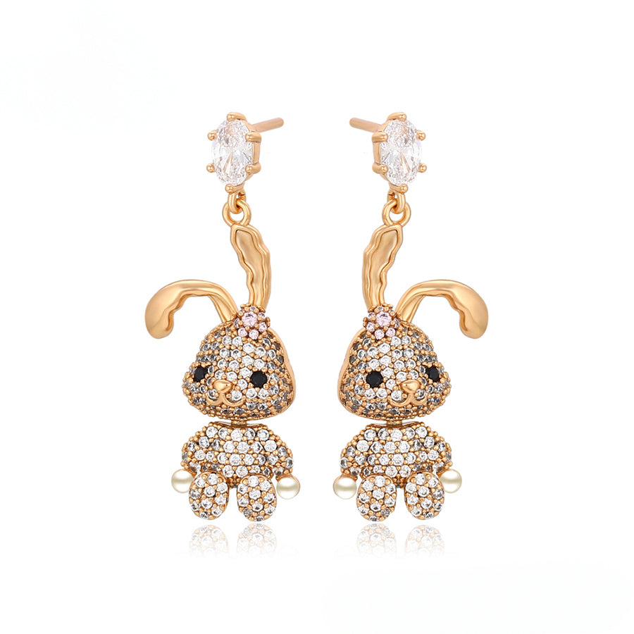 MG000768153 - 18K Rose-Gold Plated Rabbit Earrings image 0