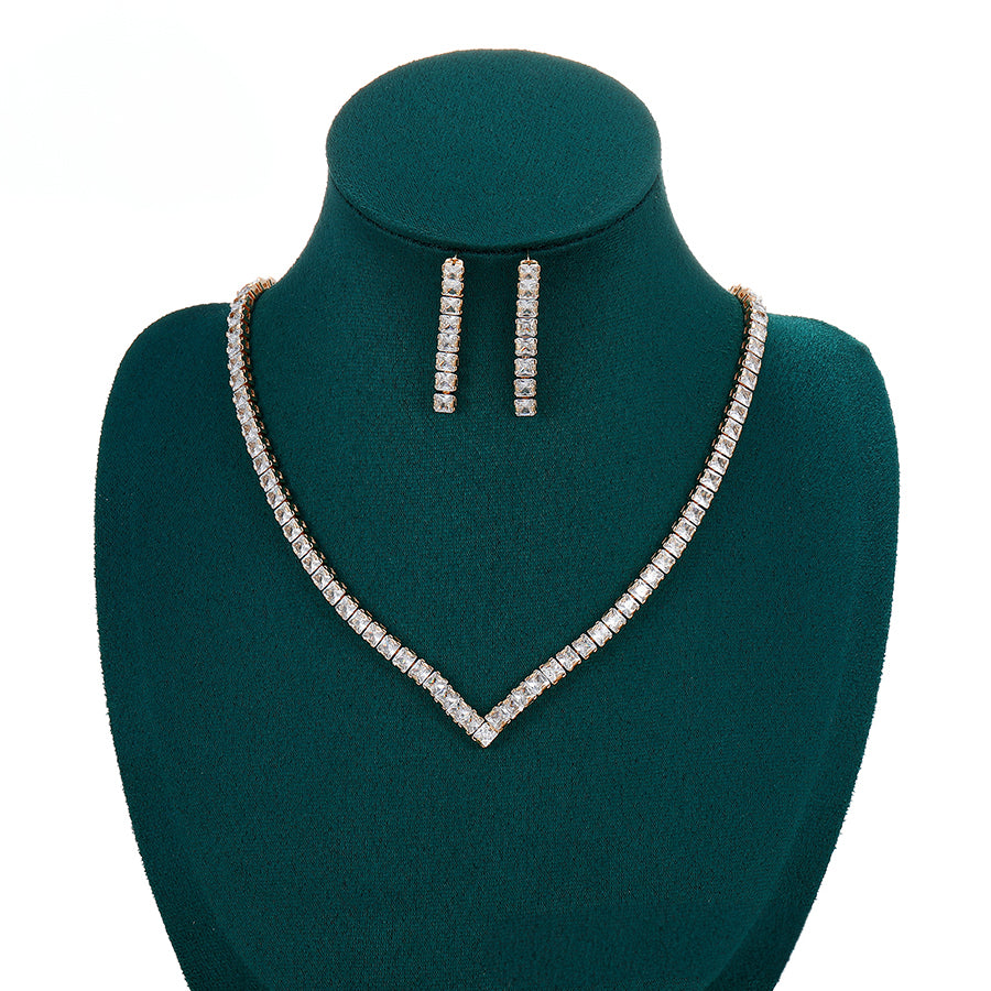 MG000866279 - 14K Gold-Plated Cubic Zirconia Necklace Set image 5