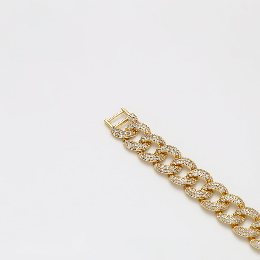 MG000465970 - 14K Gold-Plated Cuban Link Bracelet image 3