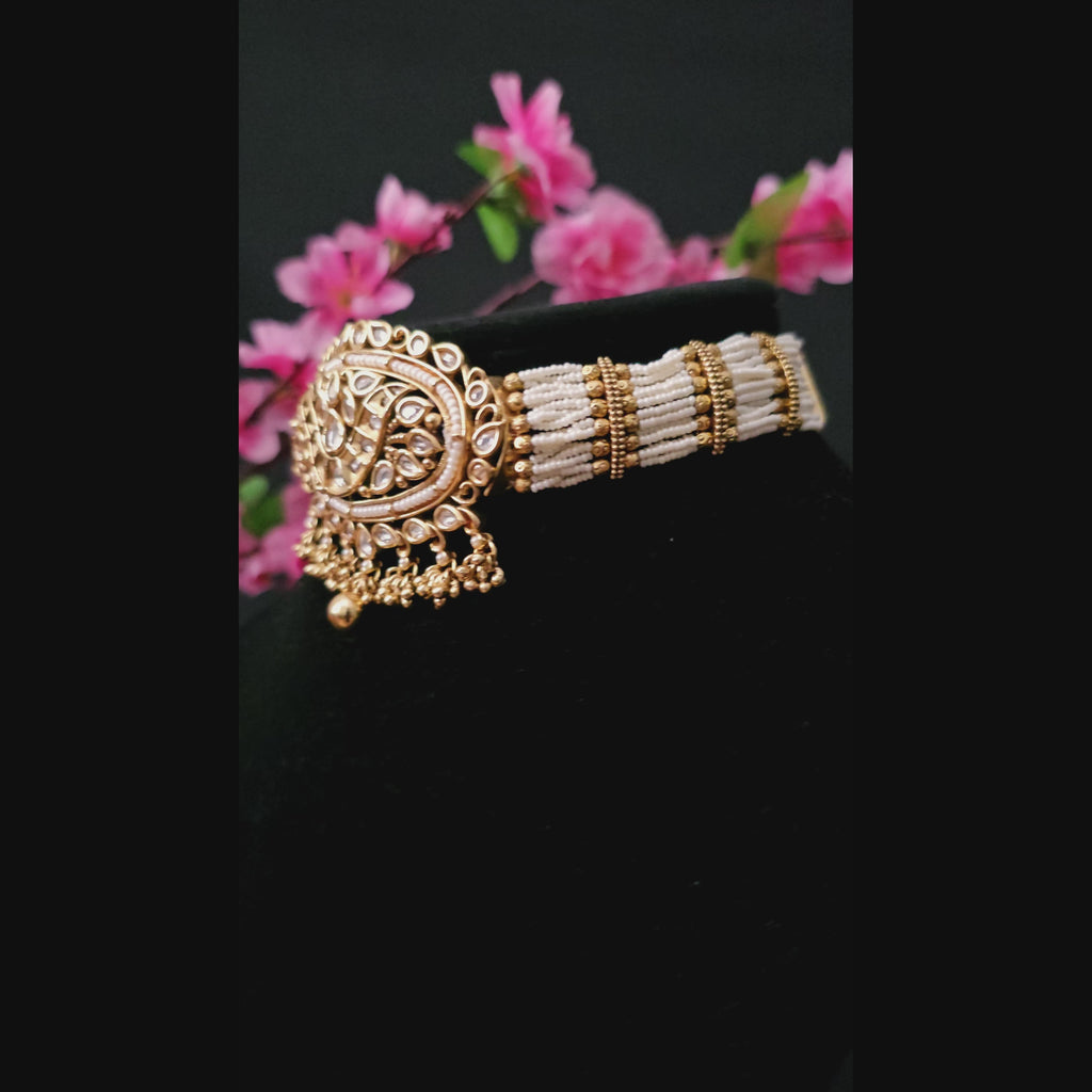 GGCHG00085 - Gold Plated Kundan Choker Set